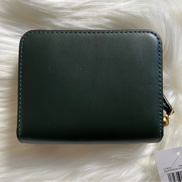 Coach Amazon Green Billfold Snap Smooth Leather Wallet - Picture 3 of 9